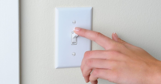 turning off light switch